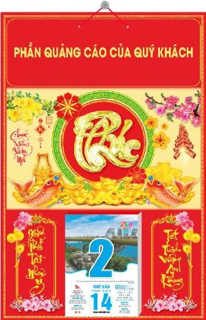  Bìa Đại Chữ Phúc Vàng Dán Nổi AK30