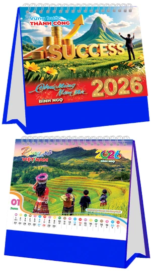  Lịch Để Bàn Thành Công Đế Xanh Dương