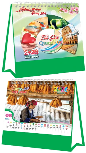  Lịch Bàn Thế Giới Quanh Ta Xanh Lá