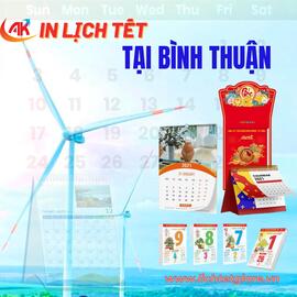 In lịch tết treo tường tại Bình Thuận