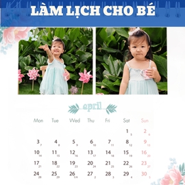 Làm lịch cho bé - Những mẫu lịch cho bé thật dễ thương