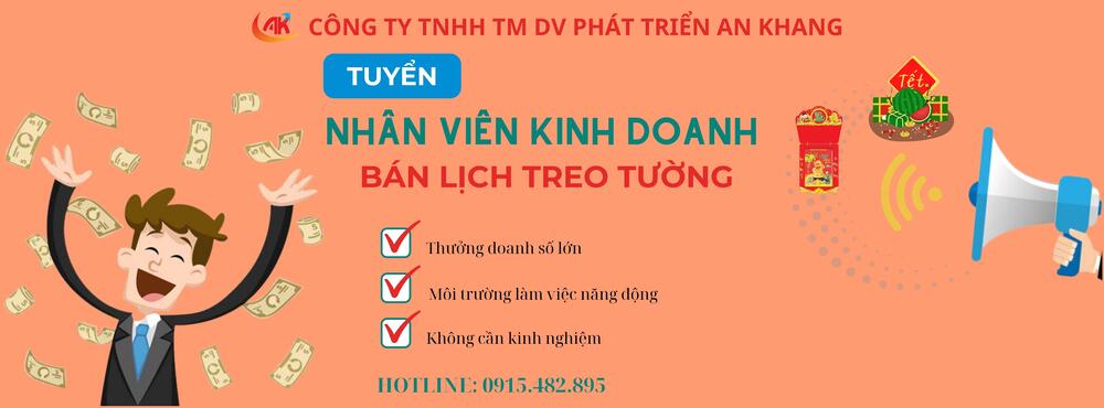 Tuyển nhân viên bán lịch treo tường 2024