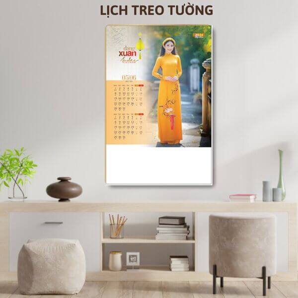 Kích thước lịch treo tường chuẩn là bao nhiêu?