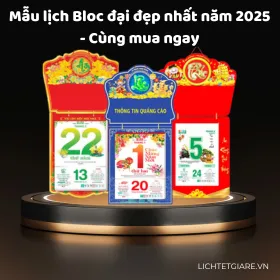 Mẫu lịch bloc đại đẹp nhất năm 2025 - Cùng mua ngay